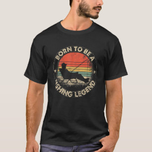 Funny Geboren zu einem Fishing Lege Vintage Fische T-Shirt