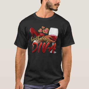 Funny Geburtstag Diva Happy Geburtstag Heels Schuh T-Shirt