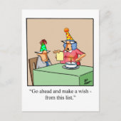 Funny Geburtstag Spaß Postkarte für ihn (Vorderseite)