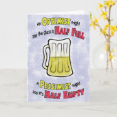 Funny Geburtstagskarten: Bierphilosophie Karte (Gelbe Blume)