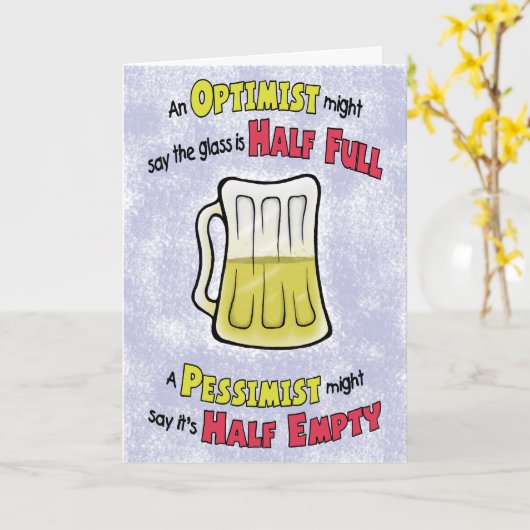 Funny Geburtstagskarten: Bierphilosophie Karte (Gelbe Blume)