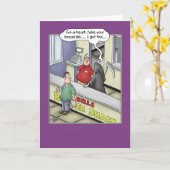 Funny Geburtstagskarten: Burger Bash Karte (Gelbe Blume)