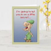 Funny Geburtstagskarten: Das Geheimnis Karte (Gelbe Blume)