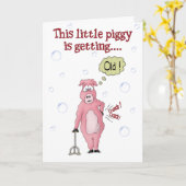 Funny Geburtstagskarten: Dieses kleine Ferkel Karte (Gelbe Blume)