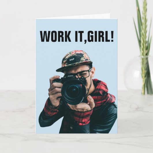 FUNNY GEBURTSTAGSKARTEN FÜR SIE, PAPARAZZI KARTE (Vorderseite)