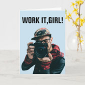 FUNNY GEBURTSTAGSKARTEN FÜR SIE, PAPARAZZI KARTE (Gelbe Blume)