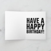 Funny Geburtstagskarten, GANGSTER MAFIA TYP Karte (Innenseite)