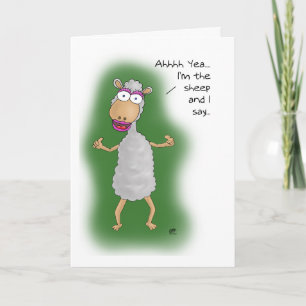 Funny Geburtstagskarten: Ich bin das Schaf Karte