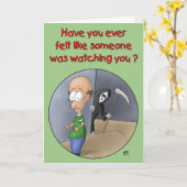 Funny Geburtstagskarten: Jemand beobachtet dich Karte (Gelbe Blume)