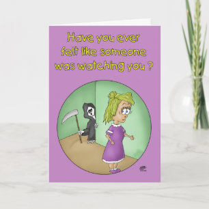 Funny Geburtstagskarten: Jemand beobachtet dich Karte
