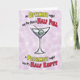 Funny Geburtstagskarten: Martini-Philosophie Karte