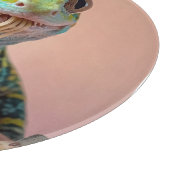 Funny Gecko Eating Spaghetti Schneidebrett (Ecke)