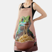 Funny Gecko Eating Spaghetti Schürze (InSitu)