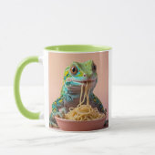 Funny Gecko Eating Spaghetti Tasse (Links)