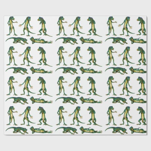 Funny Gecko Gift Wrap Jeglicher Fall Geschenkpapier (Flach)