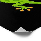 Funny Gecko Lizard Animal Lover Boys Girls Kinder Poster (Ecke)