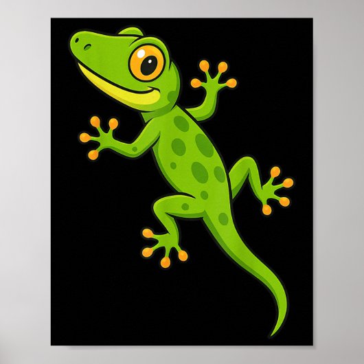 Funny Gecko Lizard Animal Lover Boys Girls Kinder Poster (Vorne)