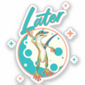 Funny Gecko Spater Aufkleber (Vorderseite)