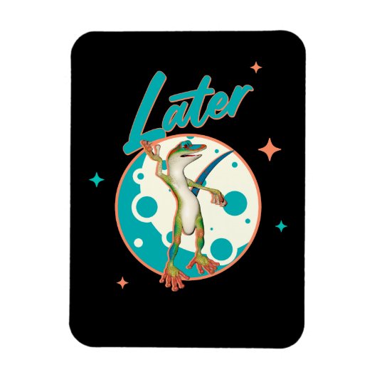 Funny Gecko Spater Magnet (Vertikal)