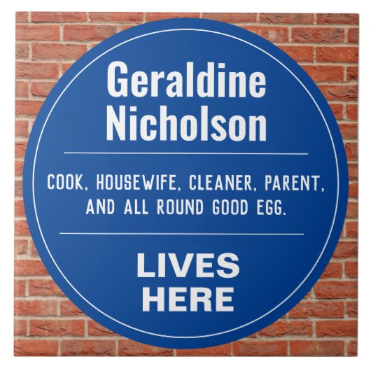 Funny Gedenkstätte Wall Plaque Fliese (Vorderseite)