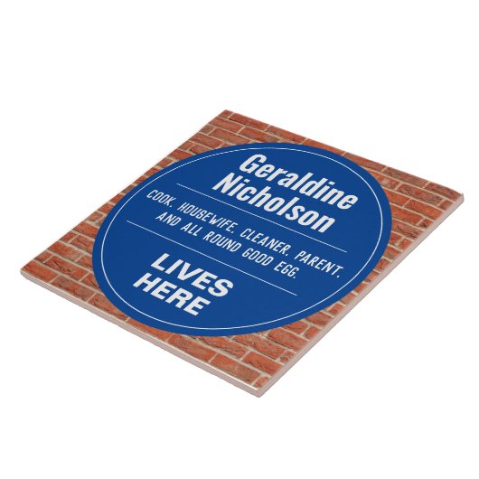 Funny Gedenkstätte Wall Plaque Fliese (Seite)