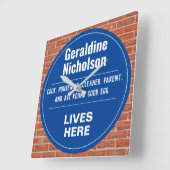 Funny Gedenkstätte Wall Plaque Quadratische Wanduhr (Winkel)