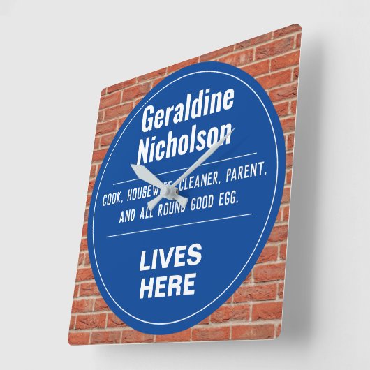 Funny Gedenkstätte Wall Plaque Quadratische Wanduhr (Winkel)