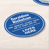 Funny Gedenkstätte Wall Plaque Runder Pappuntersetzer (Angewinkelt)