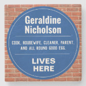 Funny Gedenkstätte Wall Plaque Steinuntersetzer (Vorderseite)