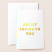 Funny Gedicht Liebe mit Kunstdesign für jeden Folienkarte (Rückseite mit Umschlag)