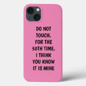 Funny Gedicht nicht Touch Pink iPhone Fall Case-Mate iPhone Hülle (Rückseite)