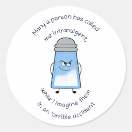 Funny Gedicht Salty Couplet Stick "'Orrible Accide Runder Aufkleber