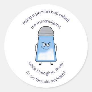 Funny Gedicht Salty Couplet Stick "'Orrible Accide Runder Aufkleber