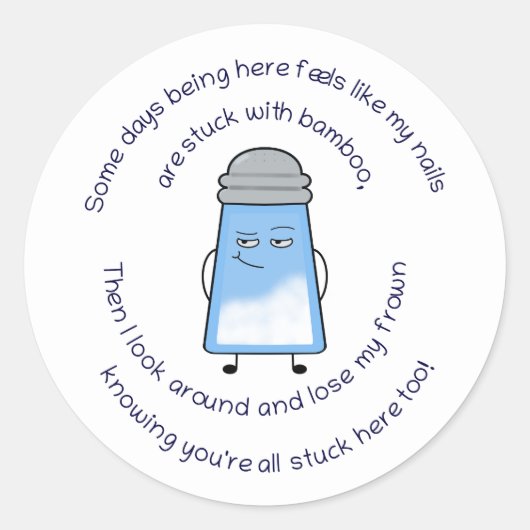 Funny Gedicht Salty Couplet Sticker "Bamboo" (Vorderseite)