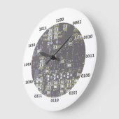 Funny Geek Binary Clock mit Circuit Board Effekt Große Wanduhr (Winkel)