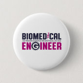 Funny Geek Engineer Biomedizin Major Button (Vorderseite)