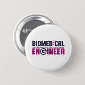 Funny Geek Engineer Biomedizin Major Button (Vorne & Hinten)