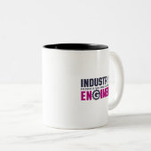 Funny Geek Engineer Industrieingenieur Zweifarbige Tasse (VorderseiteRechts)