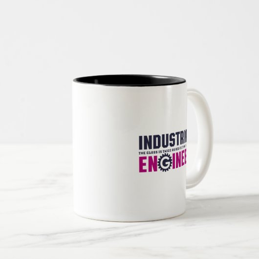Funny Geek Engineer Industrieingenieur Zweifarbige Tasse (VorderseiteRechts)