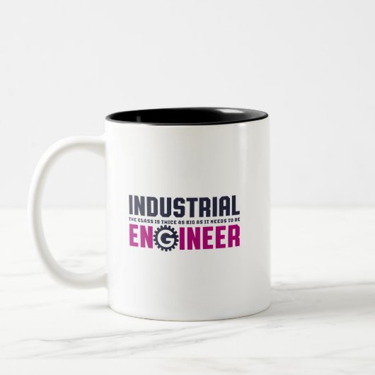 Funny Geek Engineer Industrieingenieur Zweifarbige Tasse (Links)