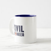 Funny Geek Engineer Spaß Zivil Engineering Job Zweifarbige Tasse (Vorderseite Links)