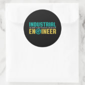 Funny Geek Engineer Student für Industrieingenieur Runder Aufkleber (Tasche)