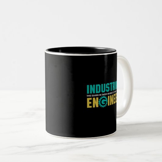 Funny Geek Engineer Student für Industrieingenieur Zweifarbige Tasse (VorderseiteRechts)