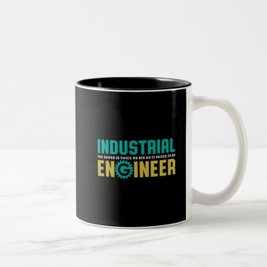 Funny Geek Engineer Student für Industrieingenieur Zweifarbige Tasse (Rechts)