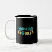 Funny Geek Engineer Student für Industrieingenieur Zweifarbige Tasse (Links)