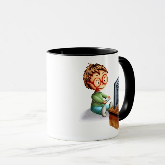 Funny Geek Gaming Tasse (VorderseiteRechts)