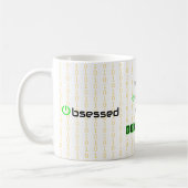 Funny Geek gewidmet nicht besessen Zweifarbige Tasse (Links)