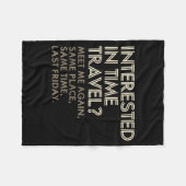 Funny Geek Gift Time Travel Paradox Fleecedecke (Vorderseite (Horizontal))