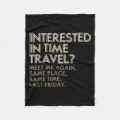 Funny Geek Gift Time Travel Paradox Fleecedecke (Vorderseite)