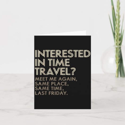 Funny Geek Gift Time Travel Paradox Karte (Vorderseite)